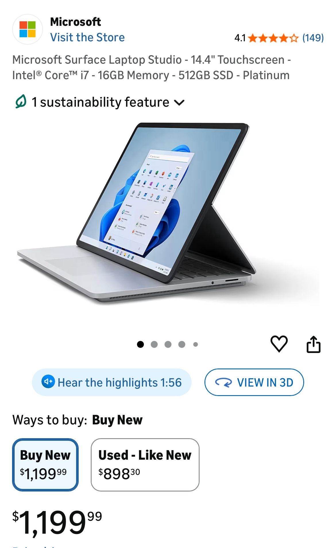 Microsoft Surface Laptop Studio 