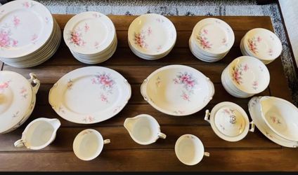 Vintage Fine Seyei China Porcelain Dinnerware Lot 72 Pieces