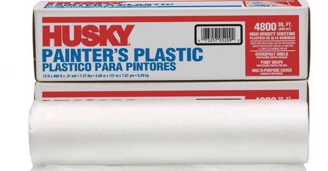 Husky 12' x 400' 03512H .31mil High Density Painters Plastic Poly Film