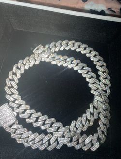 Rhinestones cuban link chain