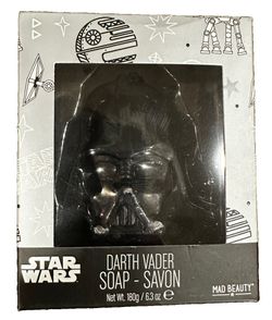 Star Wars Dark Side Darth Vader Soap On A Rope Black Cedar Mad Beauty NEW MIB