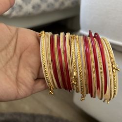Red and Gold Bangles