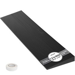 VEVOR 1.2" Rise Cuttable Threshold Ramp for Doorways, 35.4" Wide Natural Rubber Wheelchair Ramp