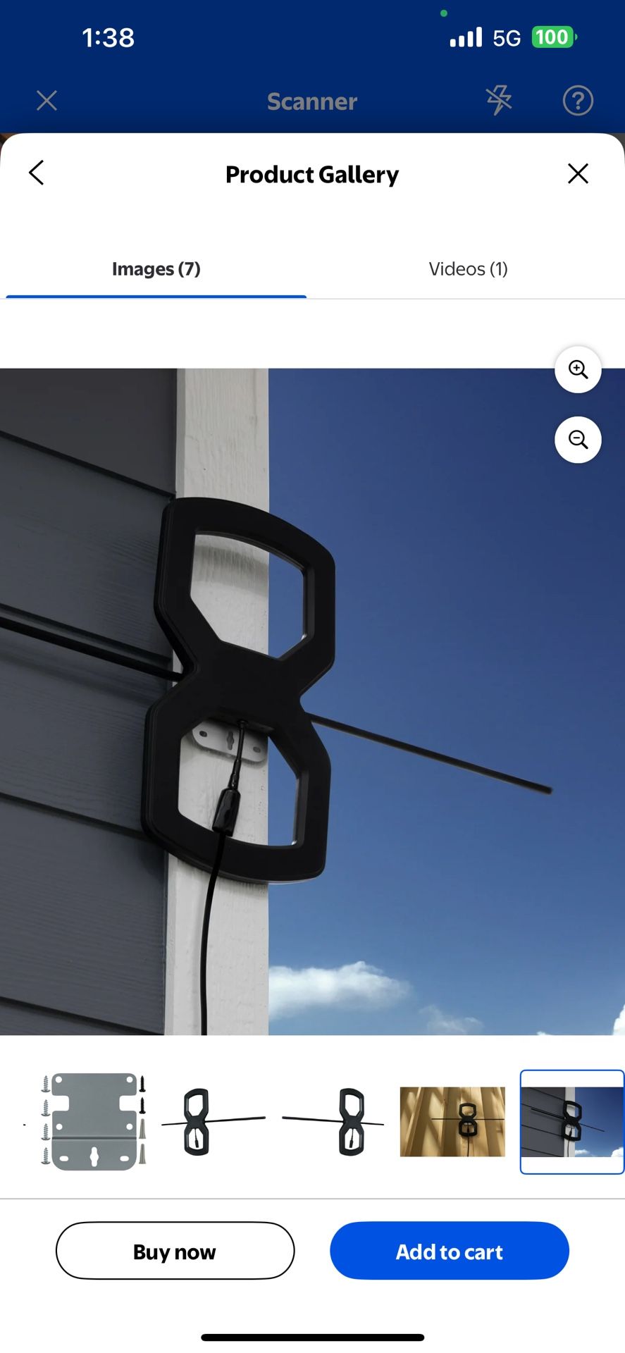 General Electric OptimaMax HD Outdoor/Attic Antenna, Dualcore, Black, 81839