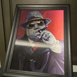 Lenticular 3D Hologram Framed Notorious B.I.G Print