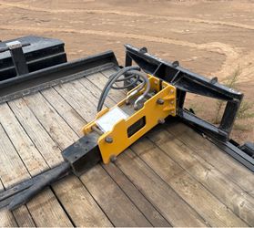 Skid steer breaker hammer attachment for skid loader tractor