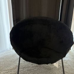 2 Circular Black Chairs 