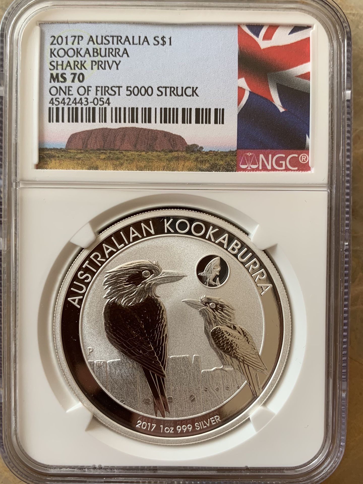2017 1oz Australia NGC MS70 Kookaburra Silver Coin