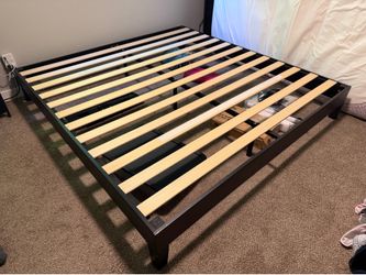 Black King Size Platform Bed Frame $85 obo