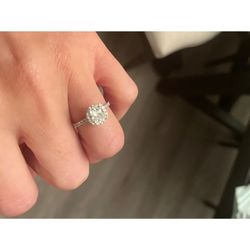 Natura Diamond Cushion Ring Halo