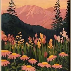 Wildflower Mountain Wall Decor