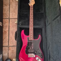 FENDER RED STRATOCASTER MIM ELECTRIC GUITAR