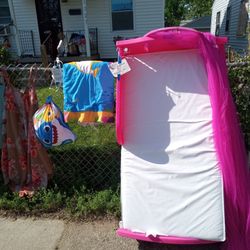 Hit Pink Toddler Bed Includes