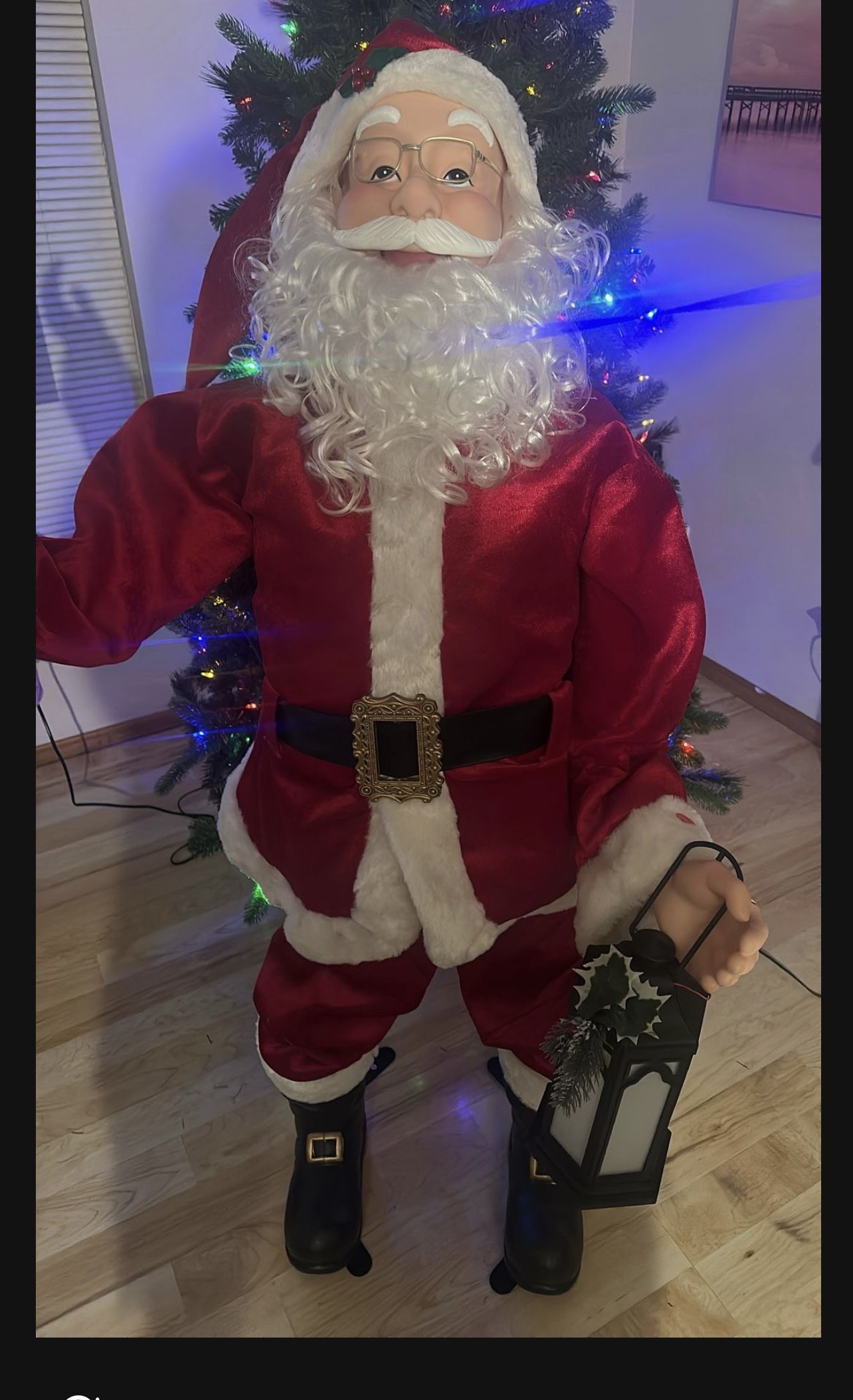 SANTA CLAUSE SINGS Dances 5 Ft Motion Activated