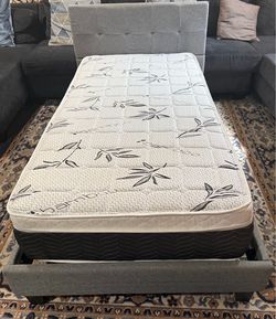 Nice twin bed with good mattress