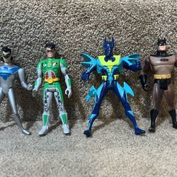 Dc comics Justice League Lot of 4 figures 3.75” Batman Beyond & Robin