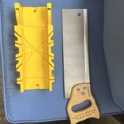 Stanley Miter Saw Hand Real Wood handle dowels and saw block