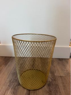 Gold Trash can