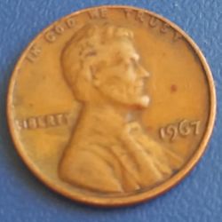 Rare 1967 Error Penny No Mint Mark