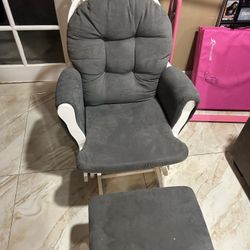 Gray  rocking chair