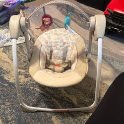 Like New Portable Baby Swing 