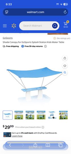 Brand new splash station shade canopy for water tables