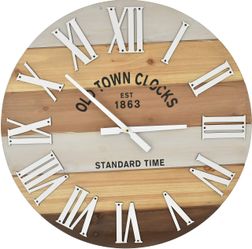 -Inch Rustic Roman Wood Wall Clock Retail $69.00