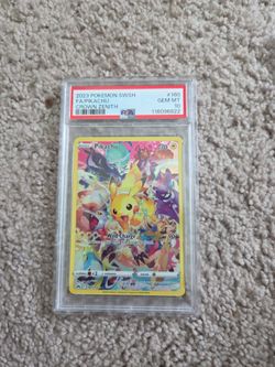 2023 Pokemon Sword & Shield Crown Zenith Pikachu Full Art #160 PSA 10
