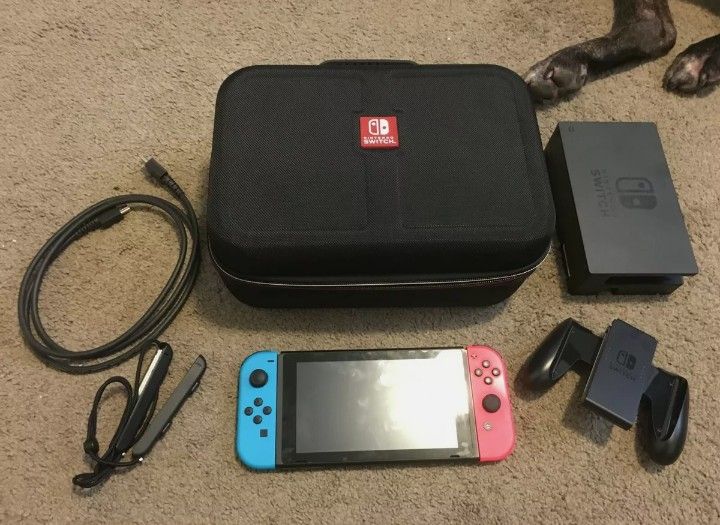 Nintendo Switch 32GB Console with Neon Red/Blue Joy-Con (Unpatched, Hackable)