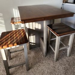 Dining Set With  4 Stools