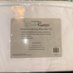 Queen White Sheet Set