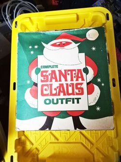 Vtg 1950s Complete Santa Claus Outfit Original Box Collegeville L 42-46
