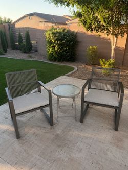Outdoor Patio Set – 2 Chairs + Table
