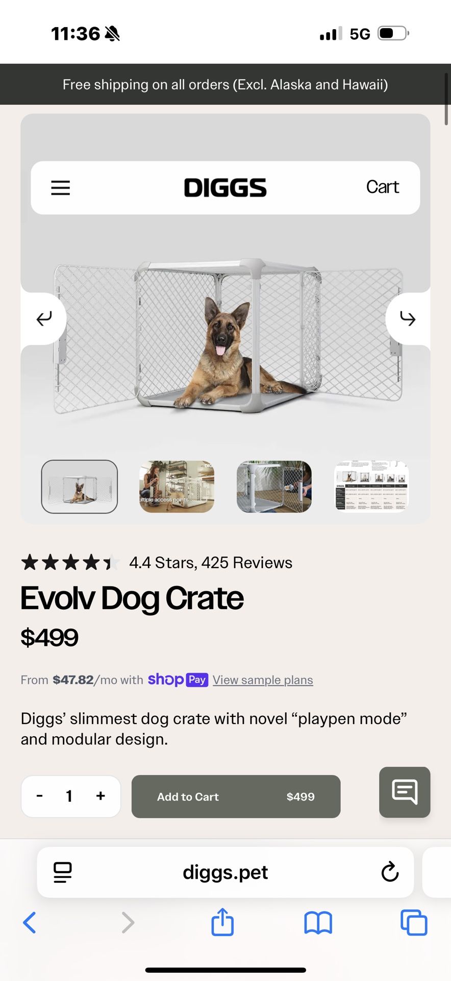 XL Evolv Dog Crate (in Box)