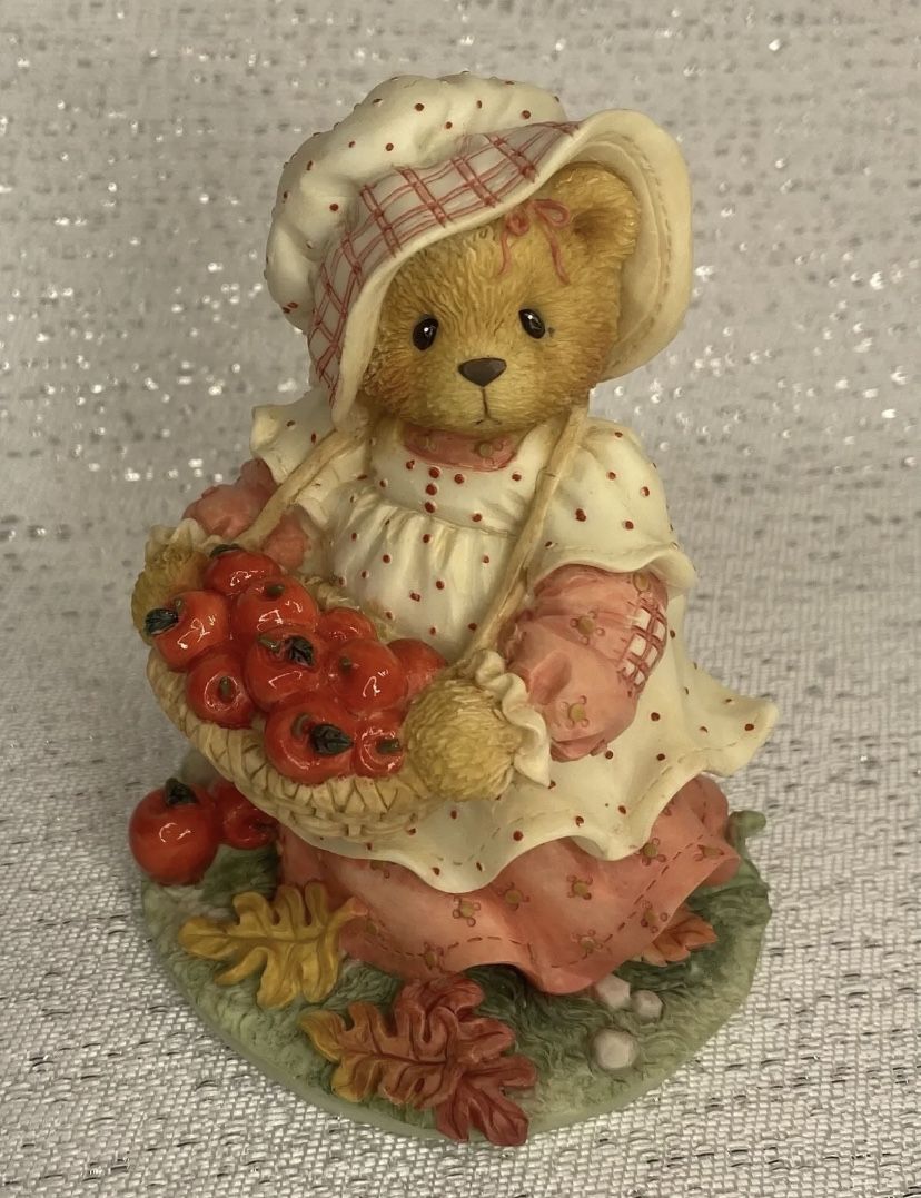 ENESCO CHERISHED TEDDIES HANNAH THANKSGIVING BEAR AUTUMN FIGURINE #(contact info removed)