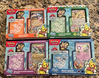 NEW SEALED Complete Set of Four 2025 Pokémon World Championships Decks. WILL TRADE FOR PRISMATIC!