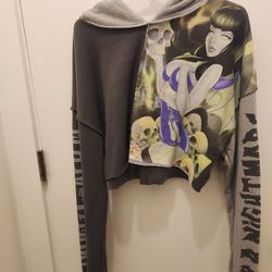 Zumiez Lounge Cropped Hoodie Size 10
