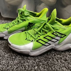 adidas Mahomes 1 Impact FLX in the "Team Solar Green" colorway