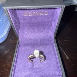 Natural Pearl Diamond Ring 14k Gold