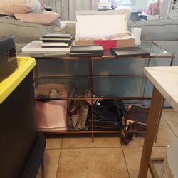 Gold And Glass Console Table