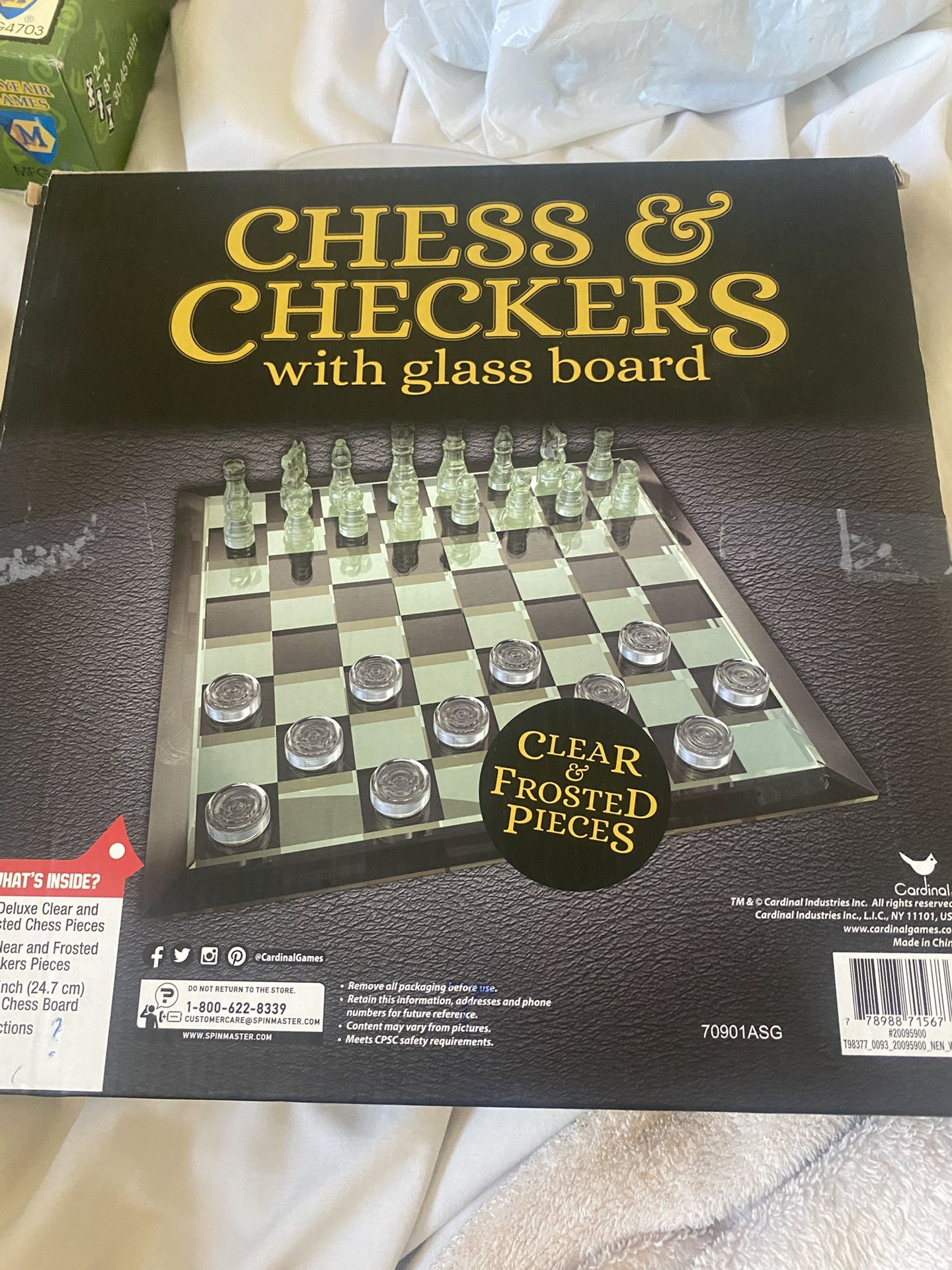 Glass Chess And Checkers Set