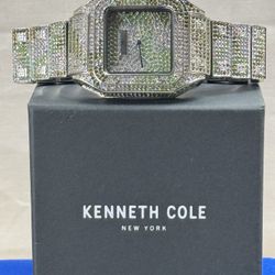  Kenneth Cole Montre Carlo 45mm Tank Paved Quartz Men's Watch