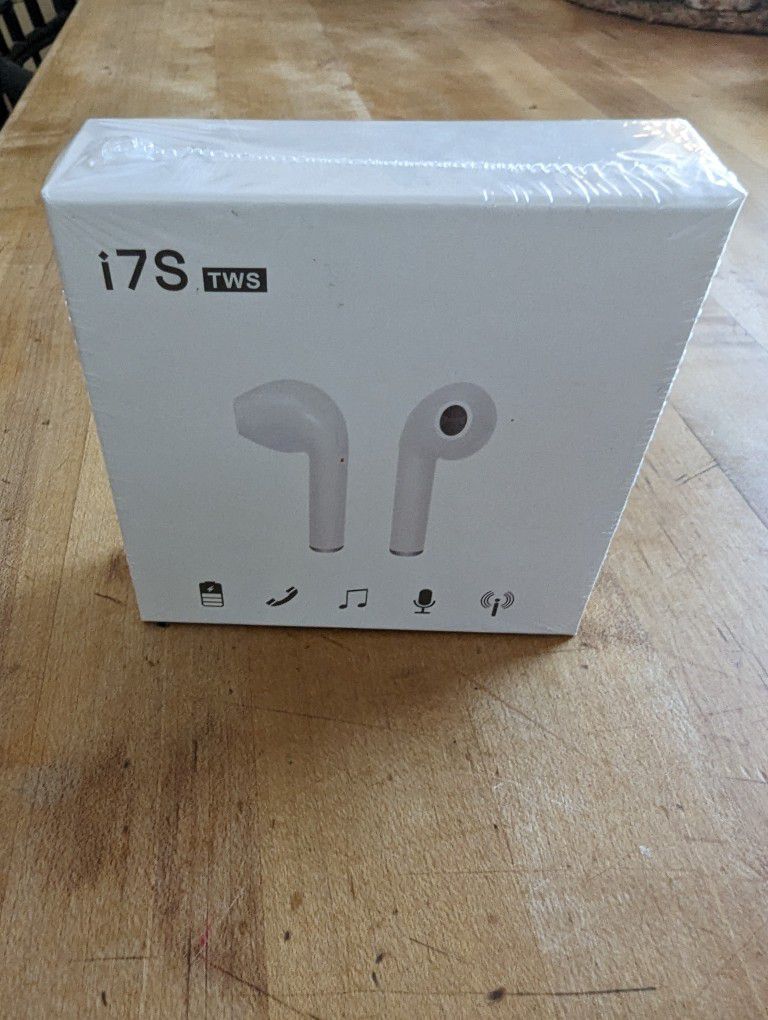 BRAND NEW i7S TWS Wireless Earbuds w/ MICRO USB Charging Cable For Carrying Case