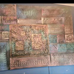 Lee Reynolds X-Lg 61"X48"X4" Painting Multicolored