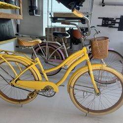 Beach Cruisers Bikes ( Pink & Yellow )