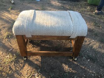 Old chair with rollers