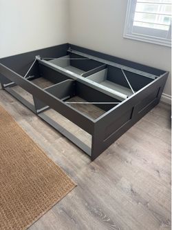 Grey ikea bed frame