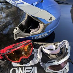 Casco 2xL  Marca Oneal. Con Par De Lentes