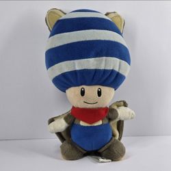 FLYING SQUIRREL BLUE TOAD Super Mario Bros 8" Plush San-Ei Stuffed Animal Blue