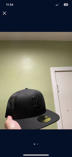 Dodgers Black Trucker Hat 7 3/8